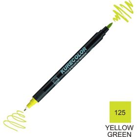 Zig Kurecolor Mangaka Fine & Brush CNKC-2200 125 Yellow Green Çift Taraflı Markör Kalem