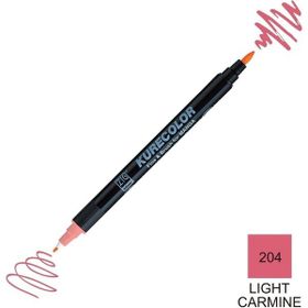 Zig Kurecolor Mangaka Fine & Brush CNKC-2200 204 Light Carmine Çift Taraflı Markör Kalem