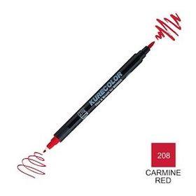 Zig Kurecolor Mangaka Fine & Brush CNKC-2200 208 Carmine Red Çift Taraflı Markör Kalem