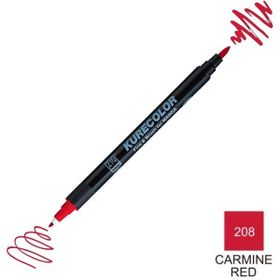 Zig Kurecolor Mangaka Fine & Brush CNKC-2200 208 Carmine Red Çift Taraflı Markör Kalem
