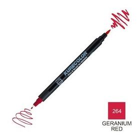 Zig Kurecolor Mangaka Fine & Brush CNKC-2200 264 Geranium Red Çift Taraflı Markör Kalem