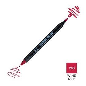 Zig Kurecolor Mangaka Fine & Brush CNKC-2200 266 Wine Red Çift Taraflı Markör Kalem