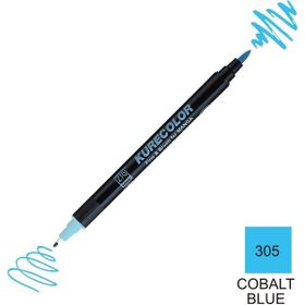 Zig Kurecolor Mangaka Fine & Brush CNKC-2200 305 Cobalt Blue Çift Taraflı Markör Kalem