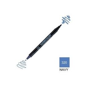 Zig Kurecolor Mangaka Fine & Brush CNKC-2200 320 Navy Çift Taraflı Markör Kalem