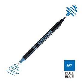 Zig Kurecolor Mangaka Fine & Brush CNKC-2200 367 Dull Blue Çift Taraflı Markör Kalem