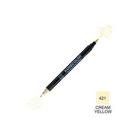 Zig Kurecolor Mangaka Fine & Brush CNKC-2200 421 Cream Yellow Çift Taraflı Markör Kalem