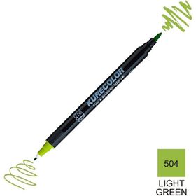 Zig Kurecolor Mangaka Fine & Brush CNKC-2200 504 Light Green Çift Taraflı Markör Kalem