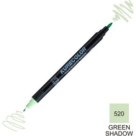 Zig Kurecolor Mangaka Fine & Brush CNKC-2200 520 Green Shadow Çift Taraflı Markör Kalem