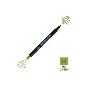 Zig Kurecolor Mangaka Fine & Brush CNKC-2200 542 Mid Green Çift Taraflı Markör Kalem