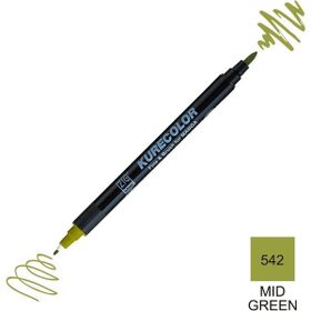Zig Kurecolor Mangaka Fine & Brush CNKC-2200 542 Mid Green Çift Taraflı Markör Kalem