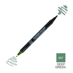 Zig Kurecolor Mangaka Fine & Brush CNKC-2200 567 Deep Green Çift Taraflı Markör Kalem