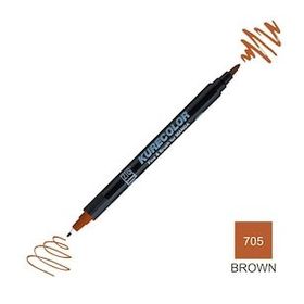 Zig Kurecolor Mangaka Fine & Brush CNKC-2200 705 Brown Çift Taraflı Markör Kalem