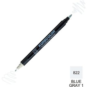 Zig Kurecolor Mangaka Fine & Brush CNKC-2200 822 Blue Gray 1 Çift Taraflı Markör Kalem