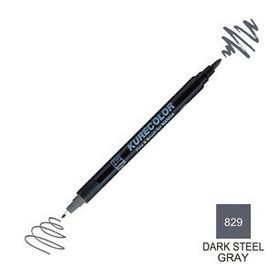 Zig Kurecolor Mangaka Fine & Brush CNKC-2200 829 Dark Steel Gray Çift Taraflı Markör Kalem