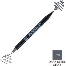 Zig Kurecolor Mangaka Fine & Brush CNKC-2200 829 Dark Steel Gray Çift Taraflı Markör Kalem