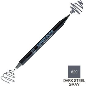 Zig Kurecolor Mangaka Fine & Brush CNKC-2200 829 Dark Steel Gray Çift Taraflı Markör Kalem