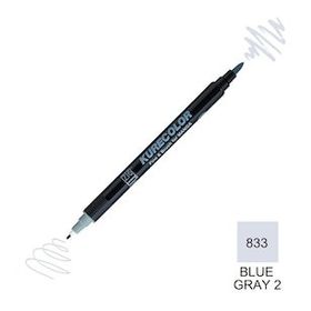 Zig Kurecolor Mangaka Fine & Brush CNKC-2200 833 Blue Gray 2 Çift Taraflı Markör Kalem