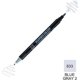 Zig Kurecolor Mangaka Fine & Brush CNKC-2200 833 Blue Gray 2 Çift Taraflı Markör Kalem