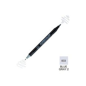 Zig Kurecolor Mangaka Fine & Brush CNKC-2200 833 Blue Gray 2 Çift Taraflı Markör Kalem