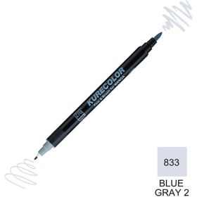 Zig Kurecolor Mangaka Fine & Brush CNKC-2200 833 Blue Gray 2 Çift Taraflı Markör Kalem