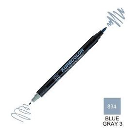 Zig Kurecolor Mangaka Fine & Brush CNKC-2200 834 Blue Gray 3 Çift Taraflı Markör Kalem