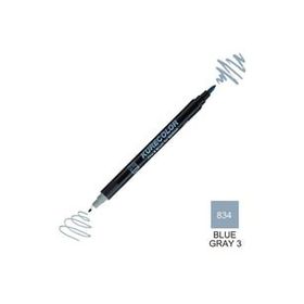 Zig Kurecolor Mangaka Fine & Brush CNKC-2200 834 Blue Gray 3 Çift Taraflı Markör Kalem