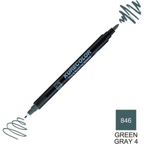 Zig Kurecolor Mangaka Fine & Brush CNKC-2200 846 Green Gray 4 Çift Taraflı Markör Kalem