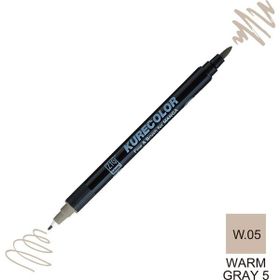 Zig Kurecolor Mangaka Fine & Brush CNKC-2200 W.05 Warm Gray 05 Çift Taraflı Markör Kalem