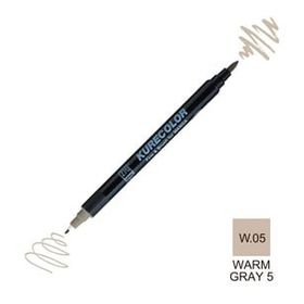 Zig Kurecolor Mangaka Fine & Brush CNKC-2200 W.05 Warm Gray 05 Çift Taraflı Markör Kalem