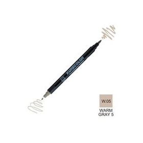 Zig Kurecolor Mangaka Fine & Brush CNKC-2200 W.05 Warm Gray 05 Çift Taraflı Markör Kalem