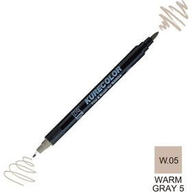 Zig Kurecolor Mangaka Fine & Brush CNKC-2200 W.05 Warm Gray 05 Çift Taraflı Markör Kalem