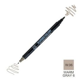 Zig Kurecolor Mangaka Fine & Brush CNKC-2200 W.06 Warm Gray 06 Çift Taraflı Markör Kalem