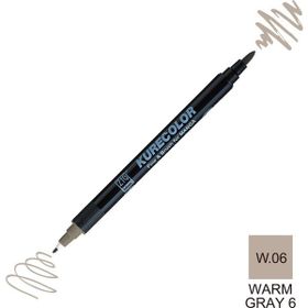 Zig Kurecolor Mangaka Fine & Brush CNKC-2200 W.06 Warm Gray 06 Çift Taraflı Markör Kalem