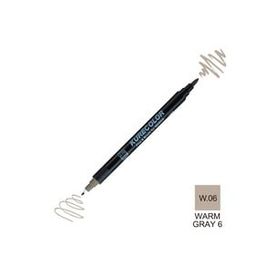 Zig Kurecolor Mangaka Fine & Brush CNKC-2200 W.06 Warm Gray 06 Çift Taraflı Markör Kalem
