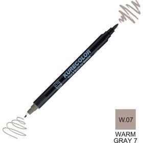 Zig Kurecolor Mangaka Fine & Brush CNKC-2200 W.07 Warm Gray 07 Çift Taraflı Markör Kalem