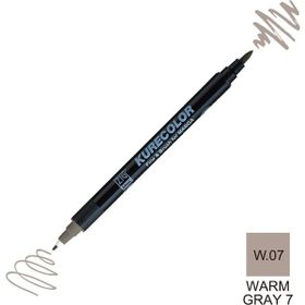 Zig Kurecolor Mangaka Fine & Brush CNKC-2200 W.07 Warm Gray 07 Çift Taraflı Markör Kalem