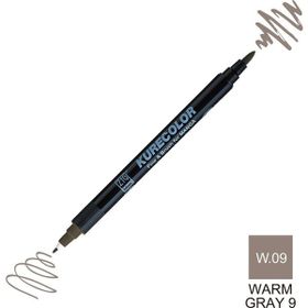 Zig Kurecolor Mangaka Fine & Brush CNKC-2200 W.09 Warm Gray 09 Çift Taraflı Markör Kalem