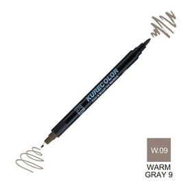 Zig Kurecolor Mangaka Fine & Brush CNKC-2200 W.09 Warm Gray 09 Çift Taraflı Markör Kalem