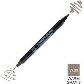 Zig Kurecolor Mangaka Fine & Brush CNKC-2200 W.09 Warm Gray 09 Çift Taraflı Markör Kalem