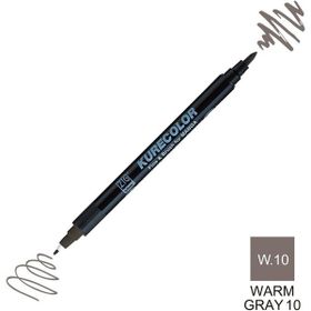 Zig Kurecolor Mangaka Fine & Brush CNKC-2200 W.10 Warm Gray 10 Çift Taraflı Markör Kalem