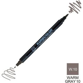 Zig Kurecolor Mangaka Fine & Brush CNKC-2200 W.10 Warm Gray 10 Çift Taraflı Markör Kalem
