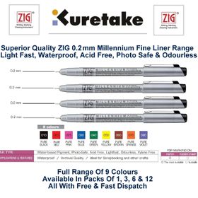 Zig Millenium MS-005 0.2 mm Turuncu Teknik Çizim Kalemi