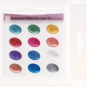 Zig Pearlescent Watercolor Jewel Box Sedefli 12 Renk Sulu Boya