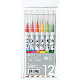 Zig RB-6000AT Clean Color Real Brush 12'li Calligraphy Kalemi