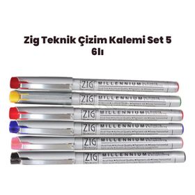 Zig Set 5 6'lı 0,1 mm Teknik Çizim Kalem