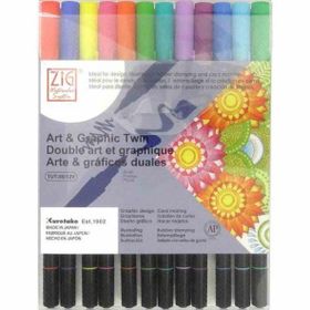 Zig TUT-80/12VBR Art&Graphic Twin 12'li Bright Markör Kalemi