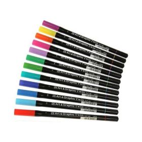 Zig TUT-80/12VBR Art&Graphic Twin 12'li Bright Markör Kalemi