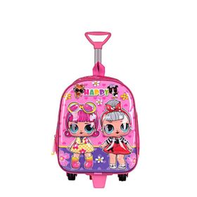 Zigga 00020 Pembe Happy Lol Bebek Kız Çocuk Çekçekli Anaokulu Sırt Çantası
