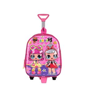 Zigga 00020 Pembe Happy Lol Bebek Kız Çocuk Çekçekli Anaokulu Sırt Çantası