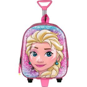 Zigga 00027 Pembe Kraliçe Elsa Kız Çocuk Çekçekli Anaokulu Sırt Çantası